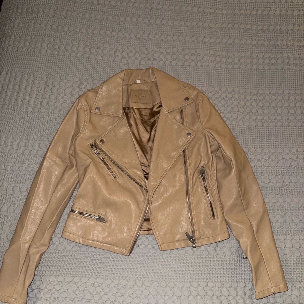 BLANKNYC Faux Tan Leather Jacket